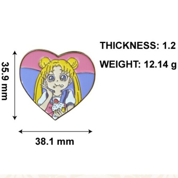 Sailor Moon Enamel Pin /Anime Brooch - Picture 2 of 3